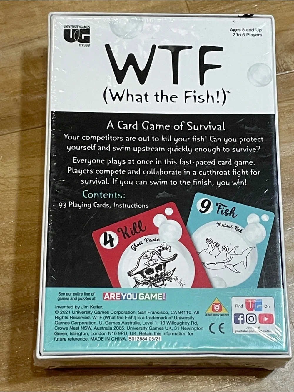 New WTF (What the Fish) Card Game of Survival Family Fun-Factory Sealed Ages 8+